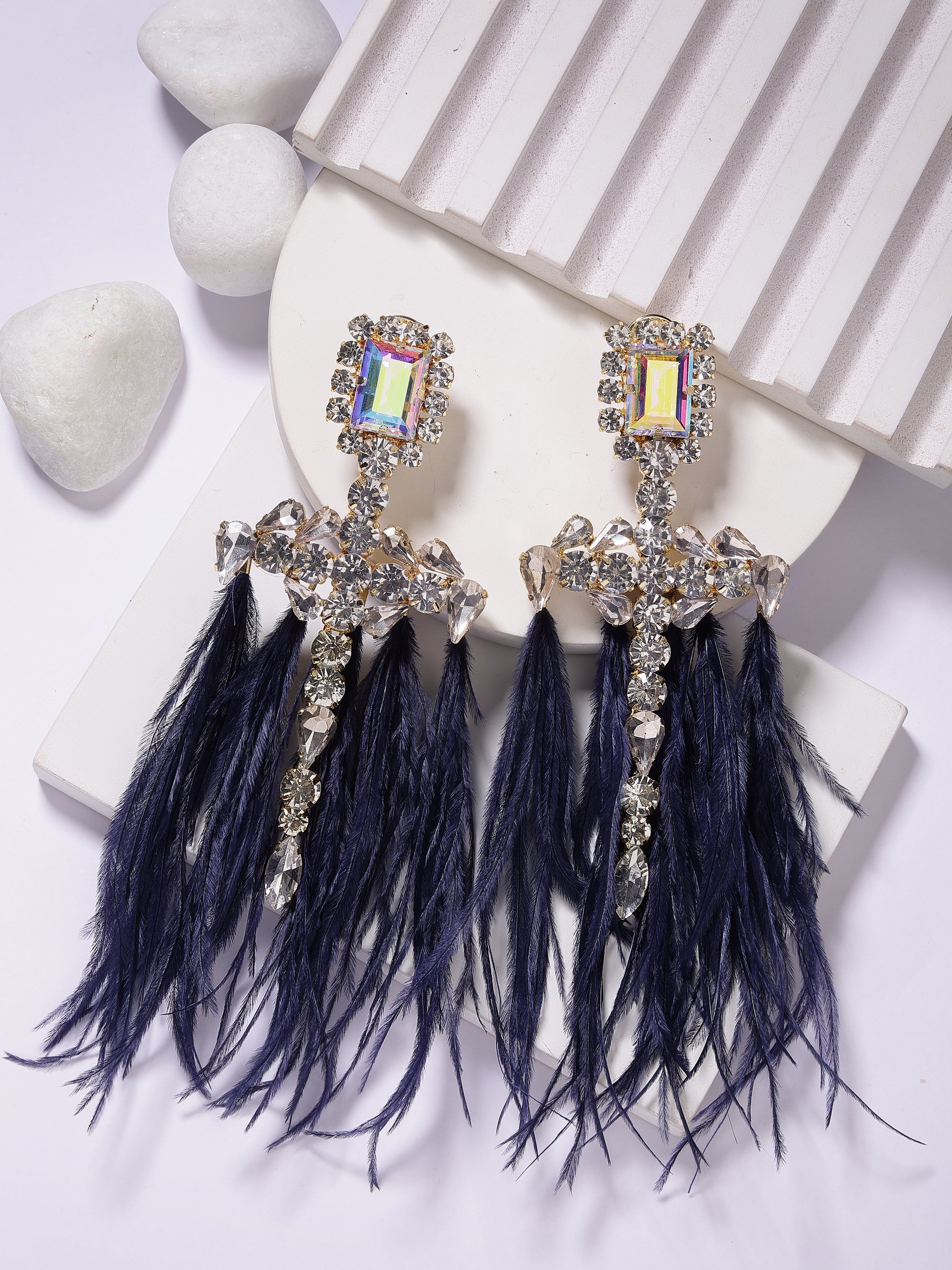 Navy Blue Earrings