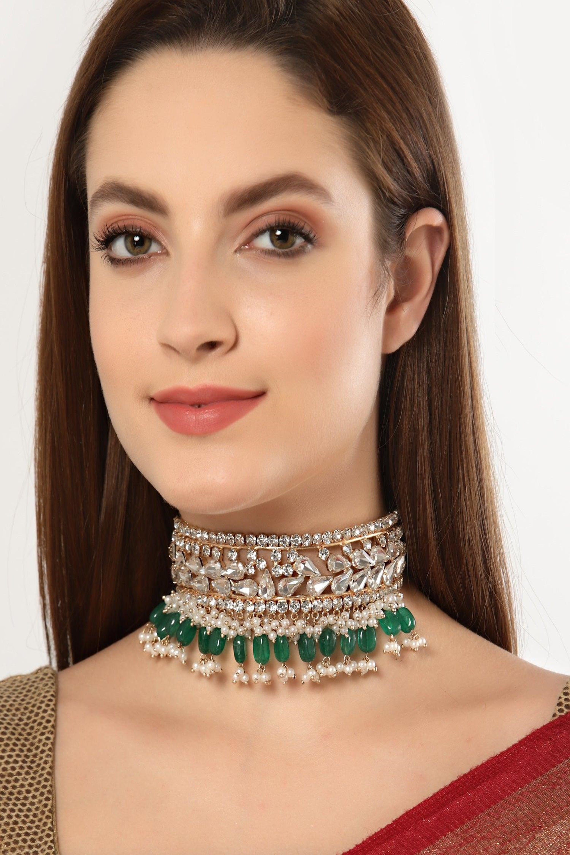 crystal necklace set
