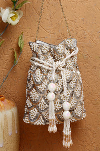 Gold Scallop Potli Bag