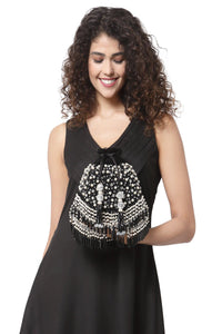 Midnight Sparkle Crystal Potli