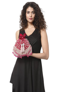 Fuchsia Embellished Potli