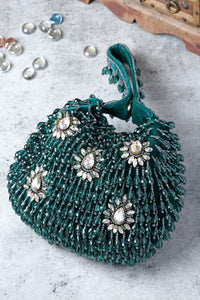 Green Crystal Potli bag