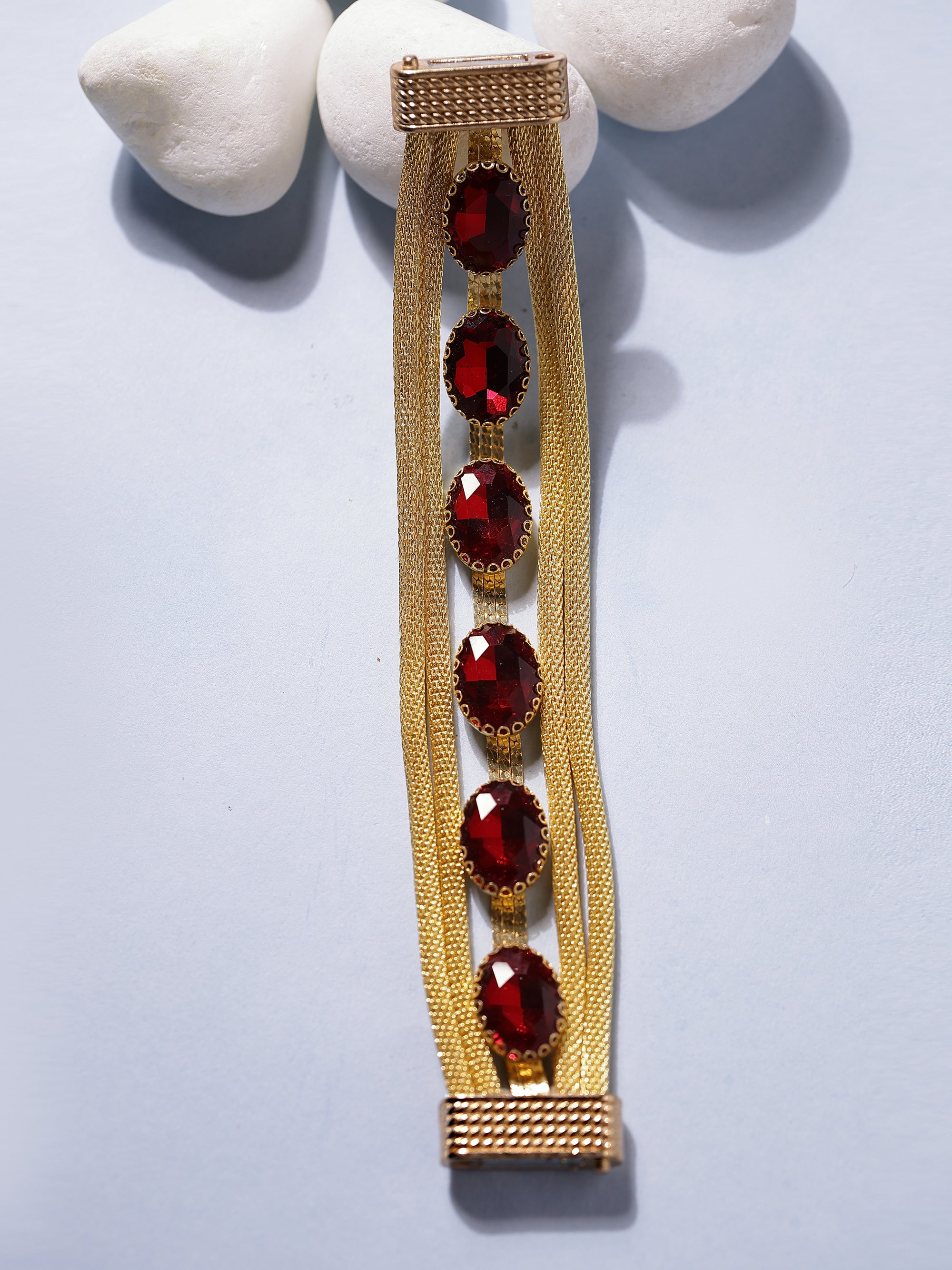 Red Crystal Link Bracelet