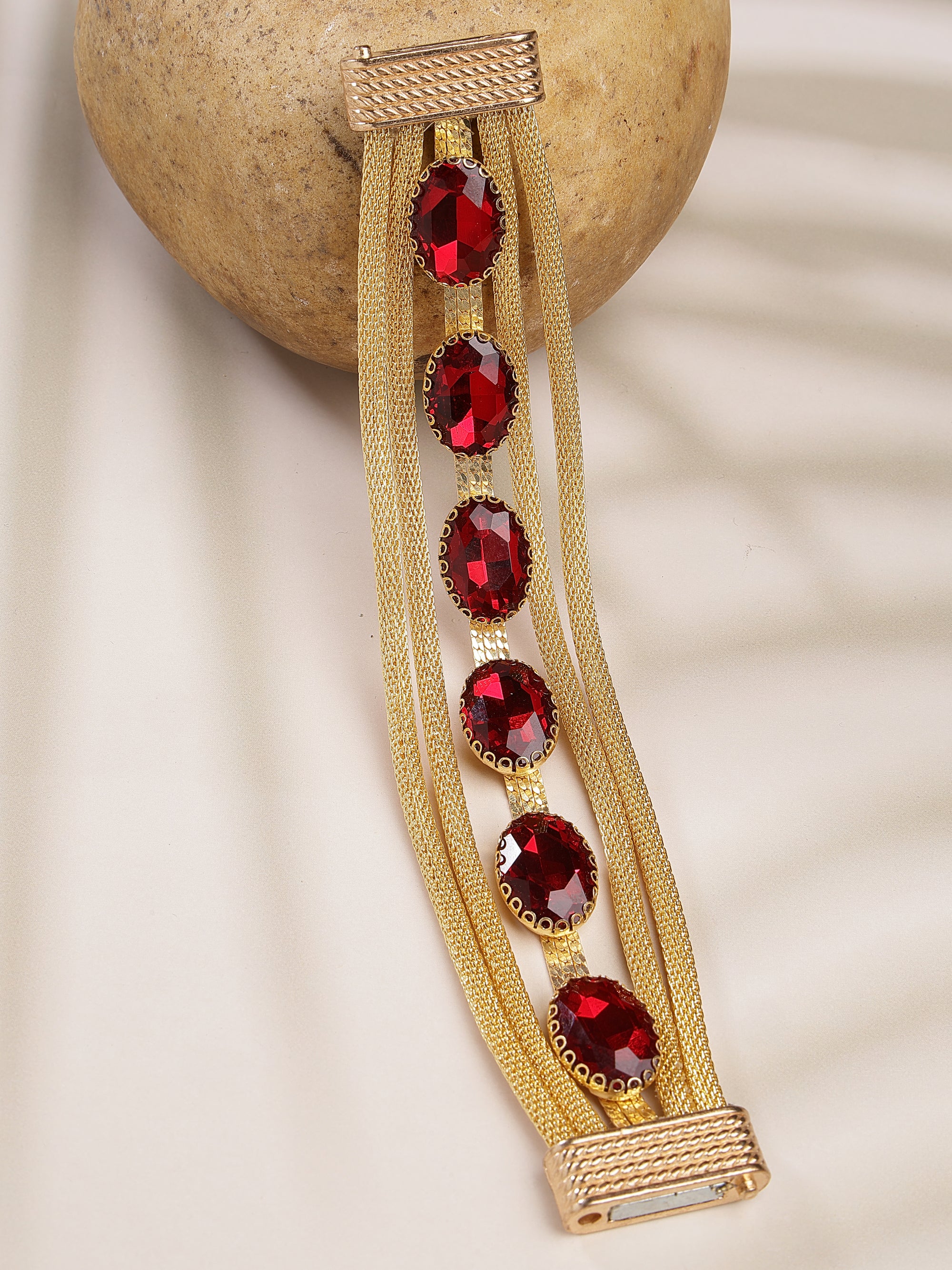 Red Crystal Link Bracelet