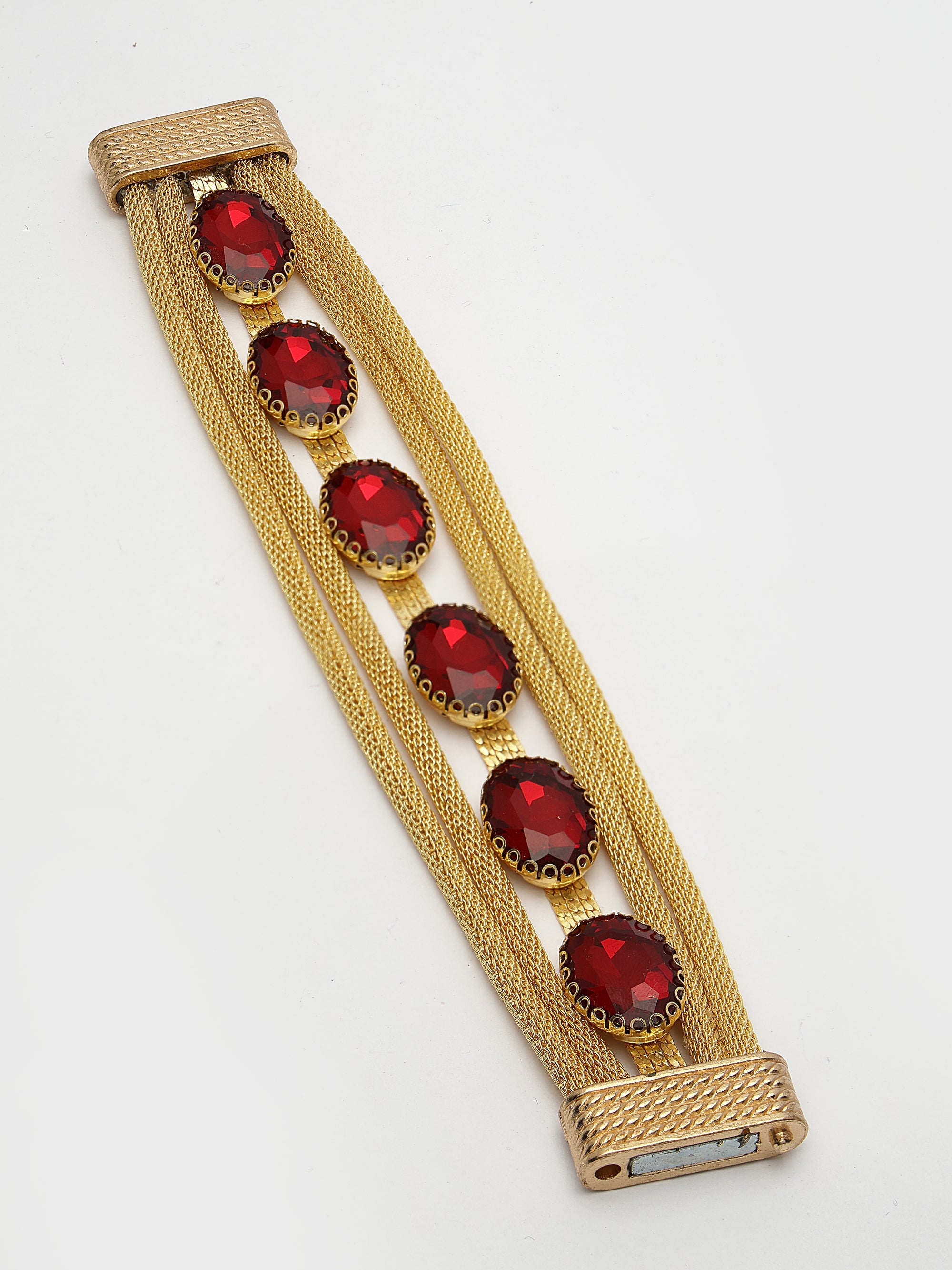 Red Crystal Link Bracelet