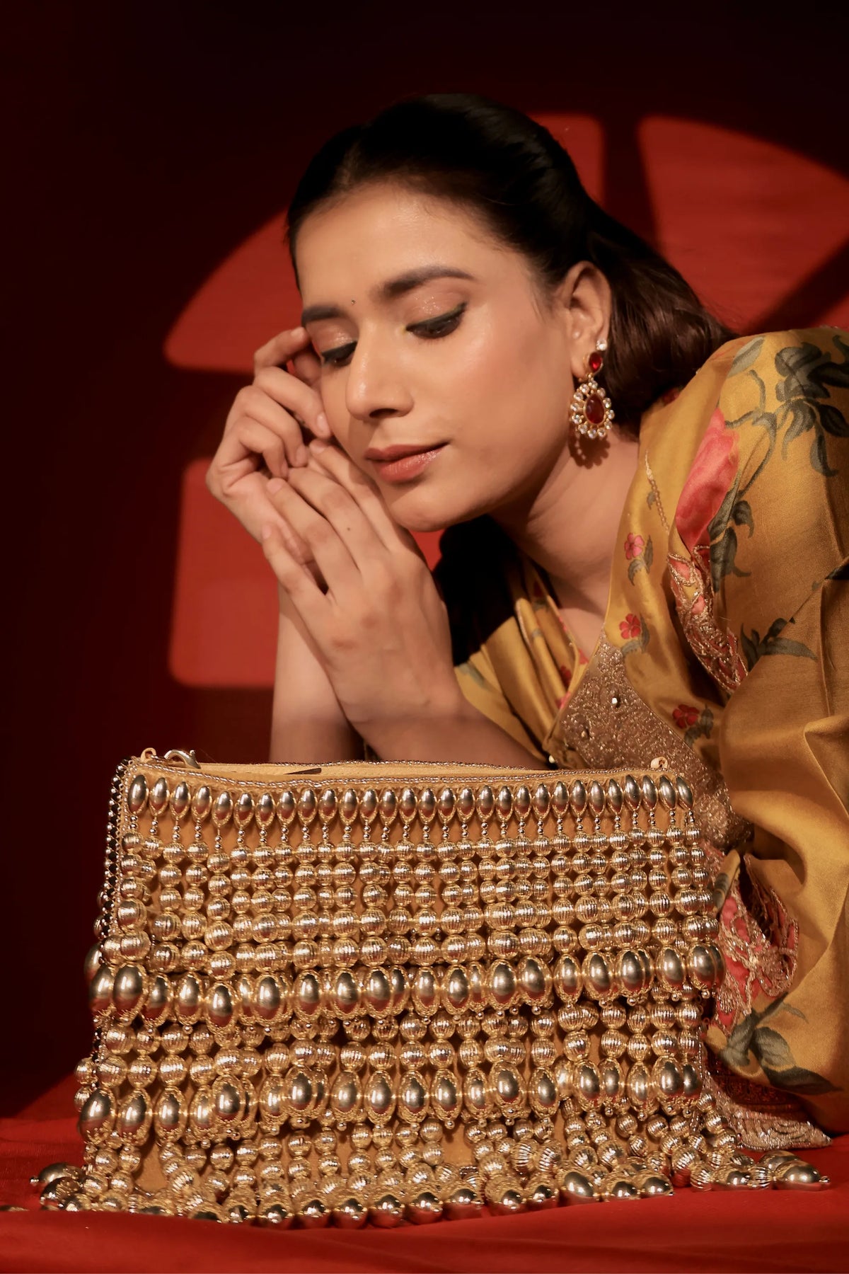 Mehfil Gold Fringe Bag - image 1