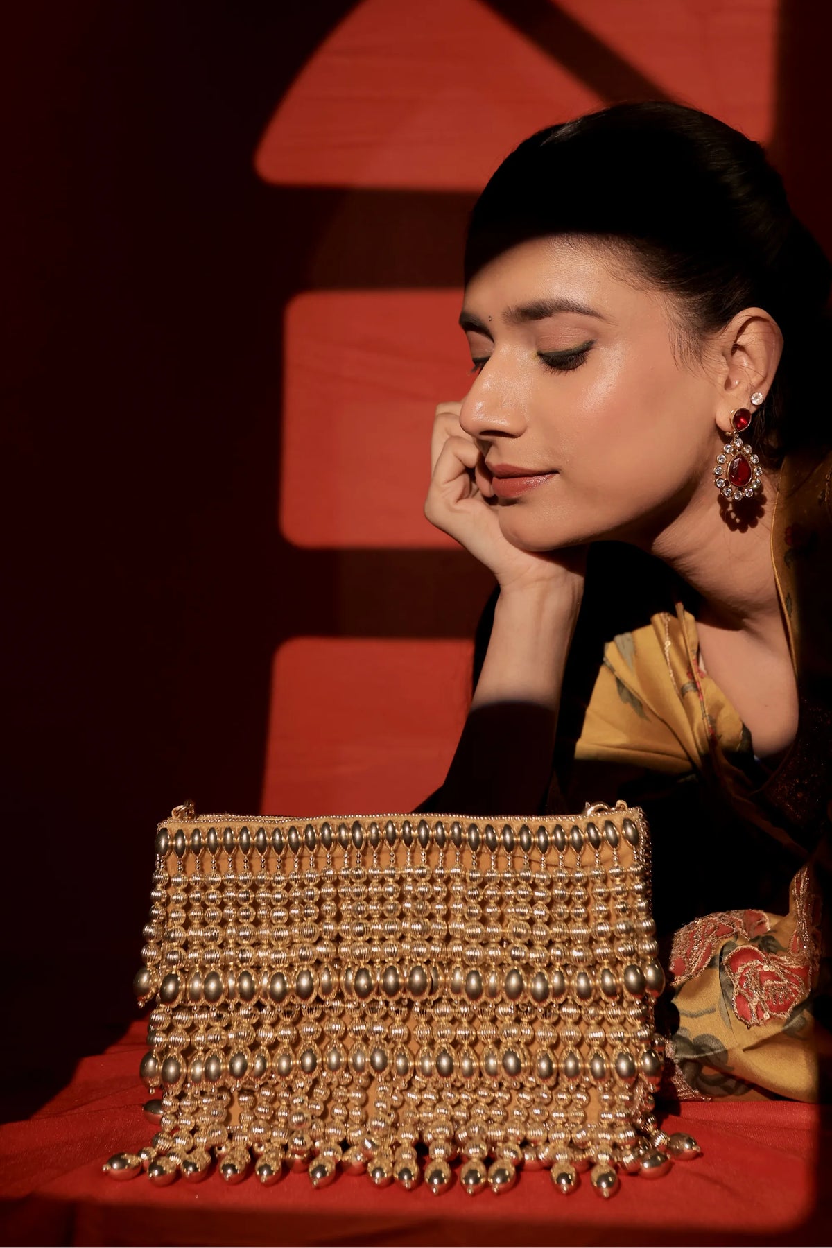 Mehfil Gold Fringe Bag - image 3