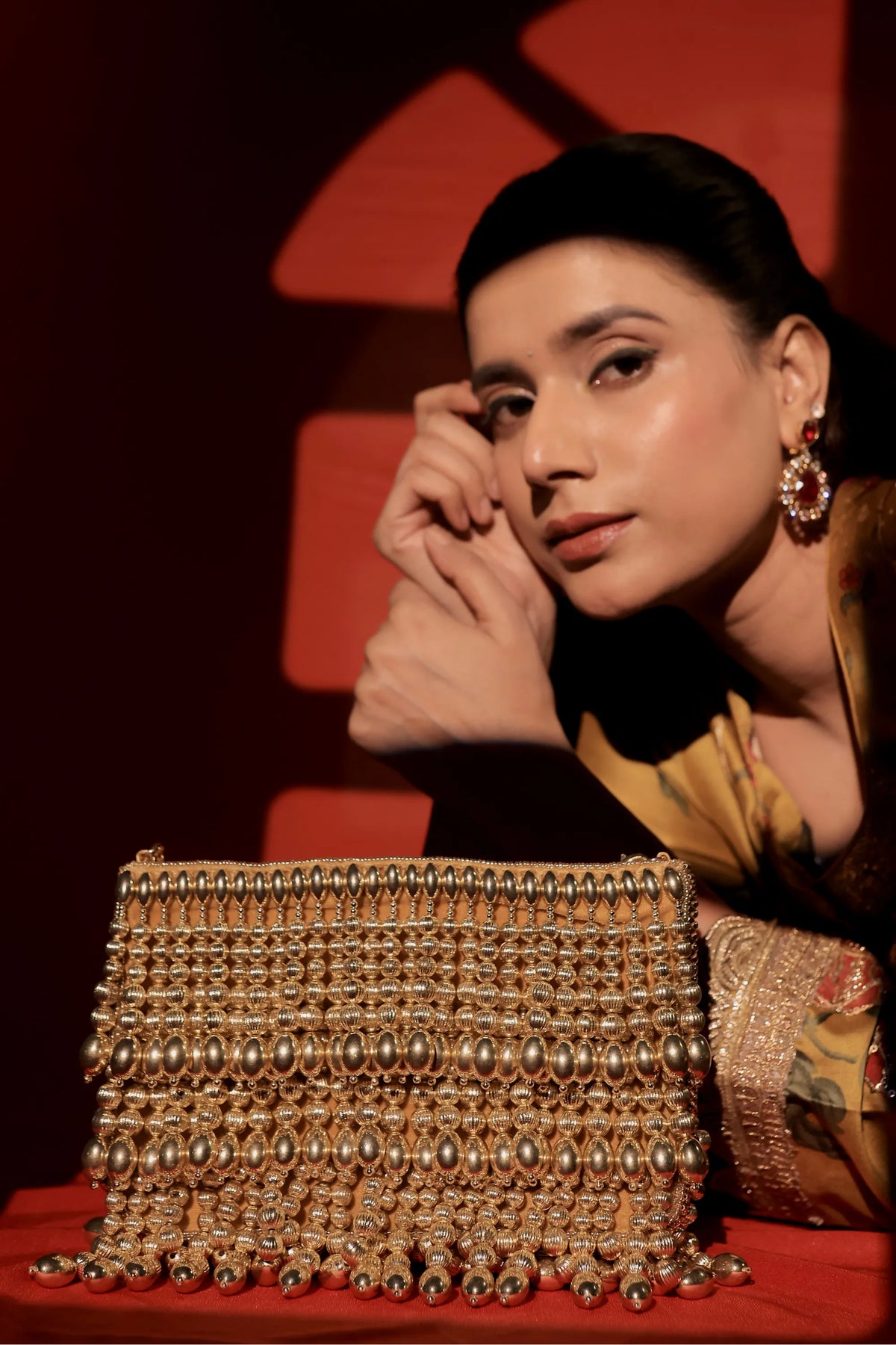 Mehfil Gold Fringe Bag - image 4