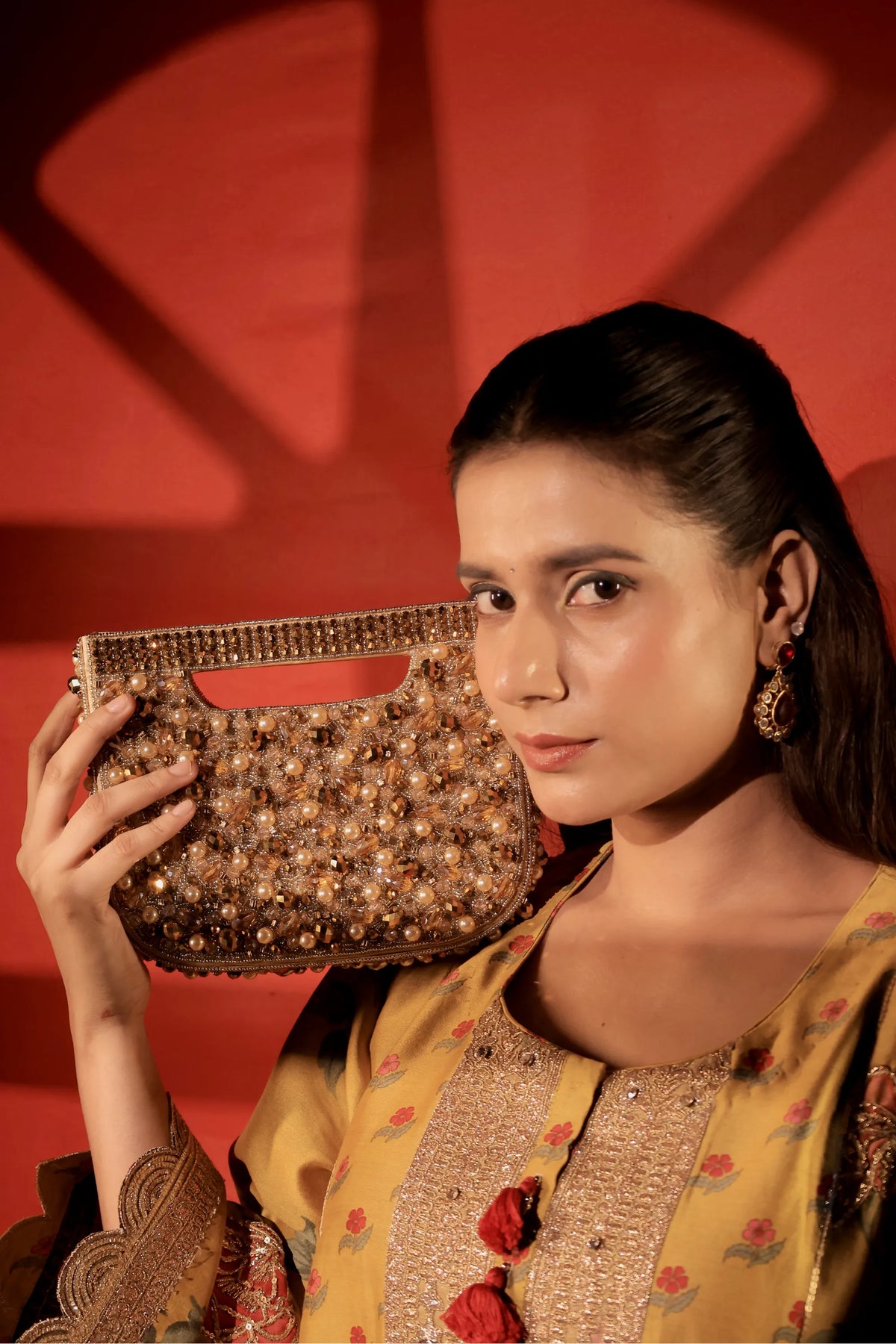 Gold Pearl Clutch - image 1
