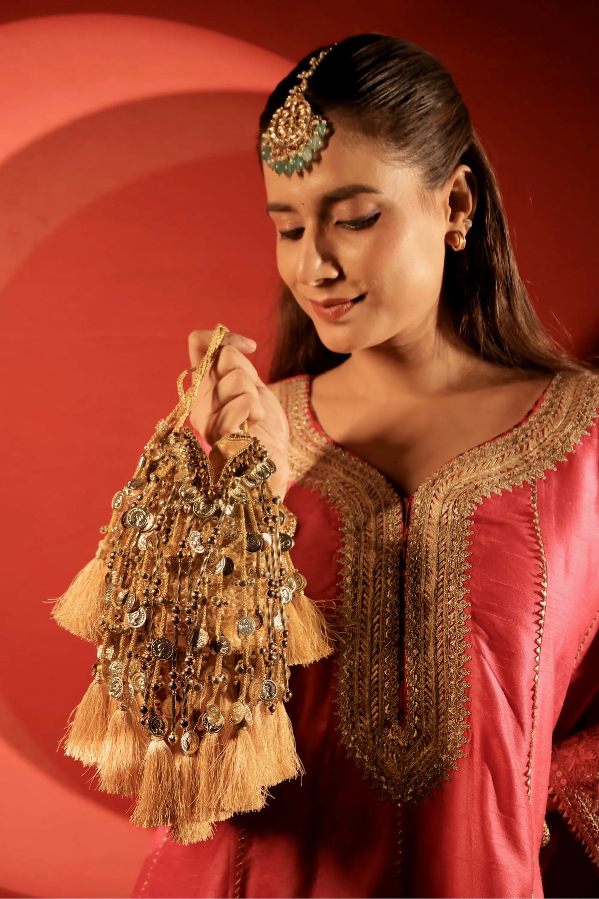 Coin Tassel Potli - image 1