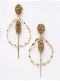 Twirled Gold Hoop Earrings - Bijoux by Priya