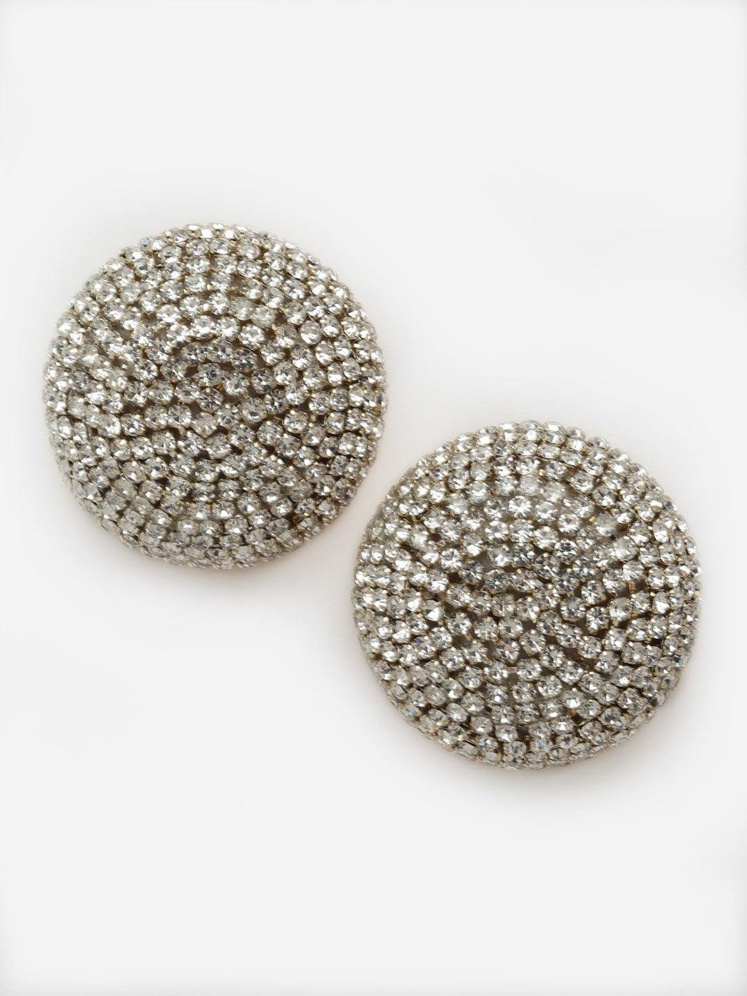 Crystal button studs - Bijoux by Priya