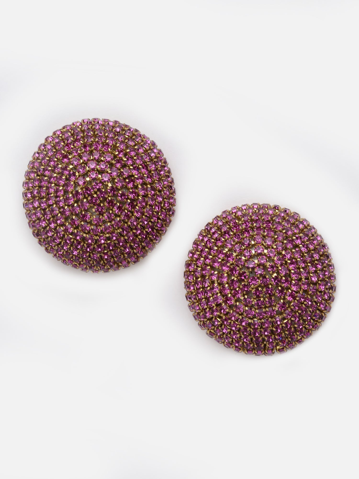 Pink Crystal Stud Earrings