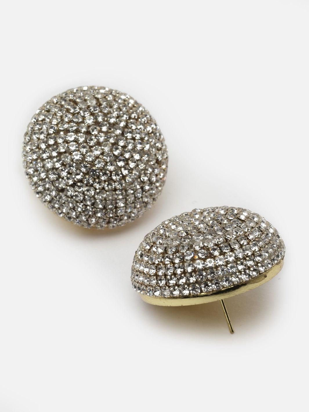 Crystal button studs - Bijoux by Priya