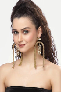 Gold Upside Down U Shaped Earrings