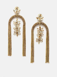 Gold Upside Down U Shaped Earrings