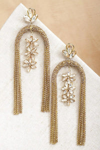 Gold Upside Down U Shaped Earrings