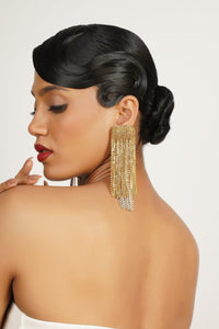 Crystal Long Chain Danglers