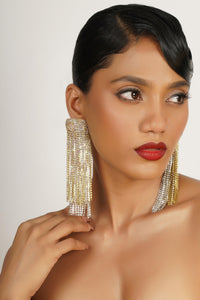 Ab Crystal Tassel Earrings