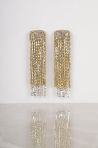 Ab Crystal Tassel Earrings