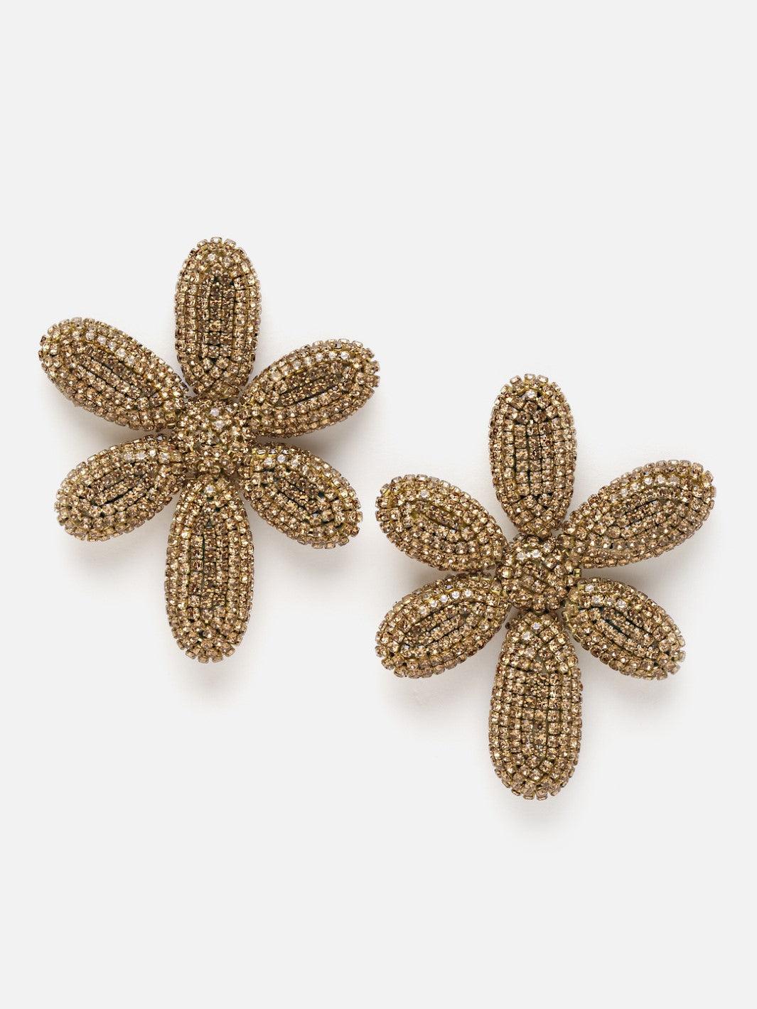 Gold Daisy Earrings - Bijoux by Priya