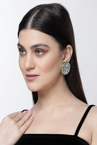 crystal button studs