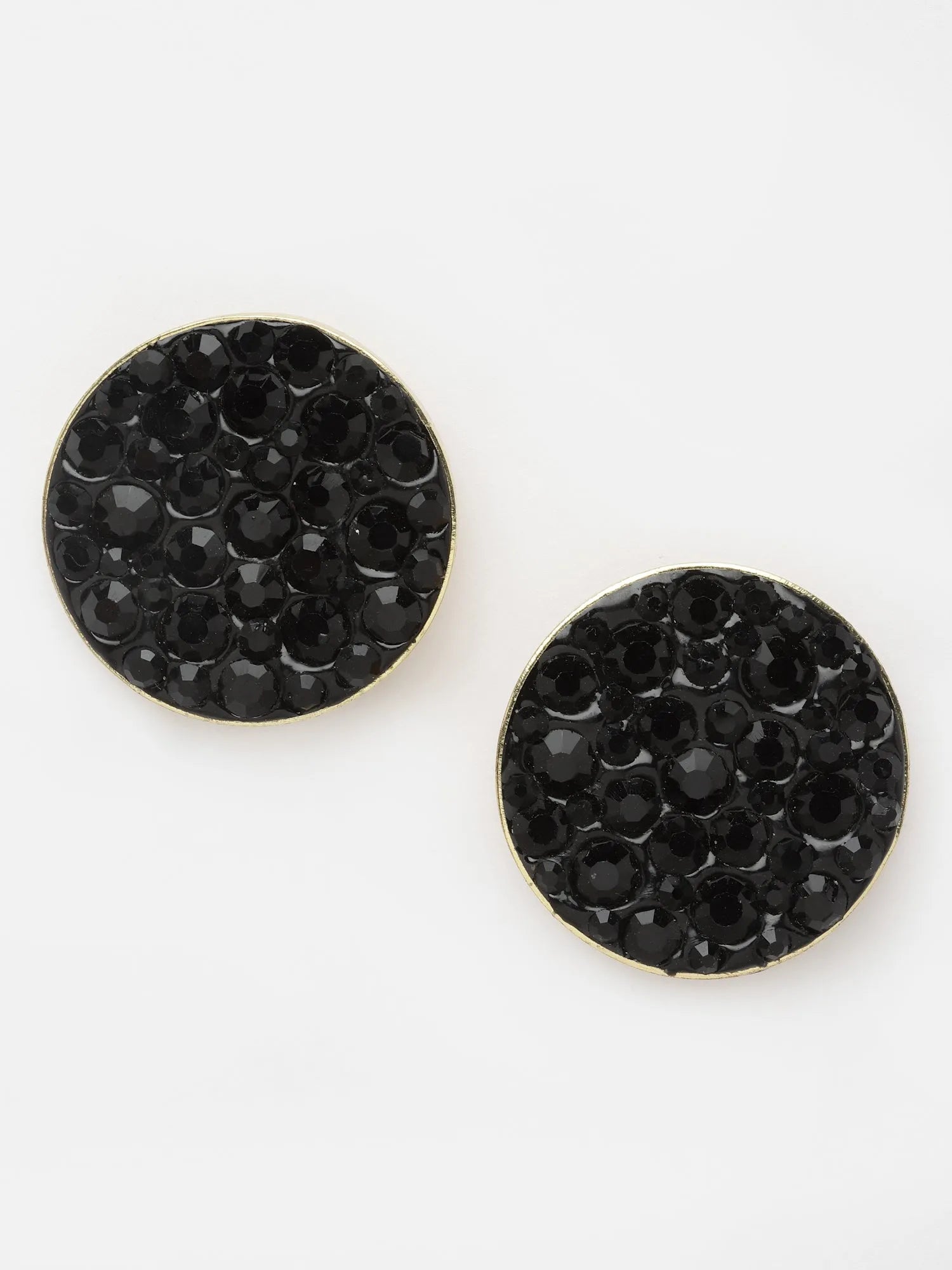 Black Crystal Stud Earrings