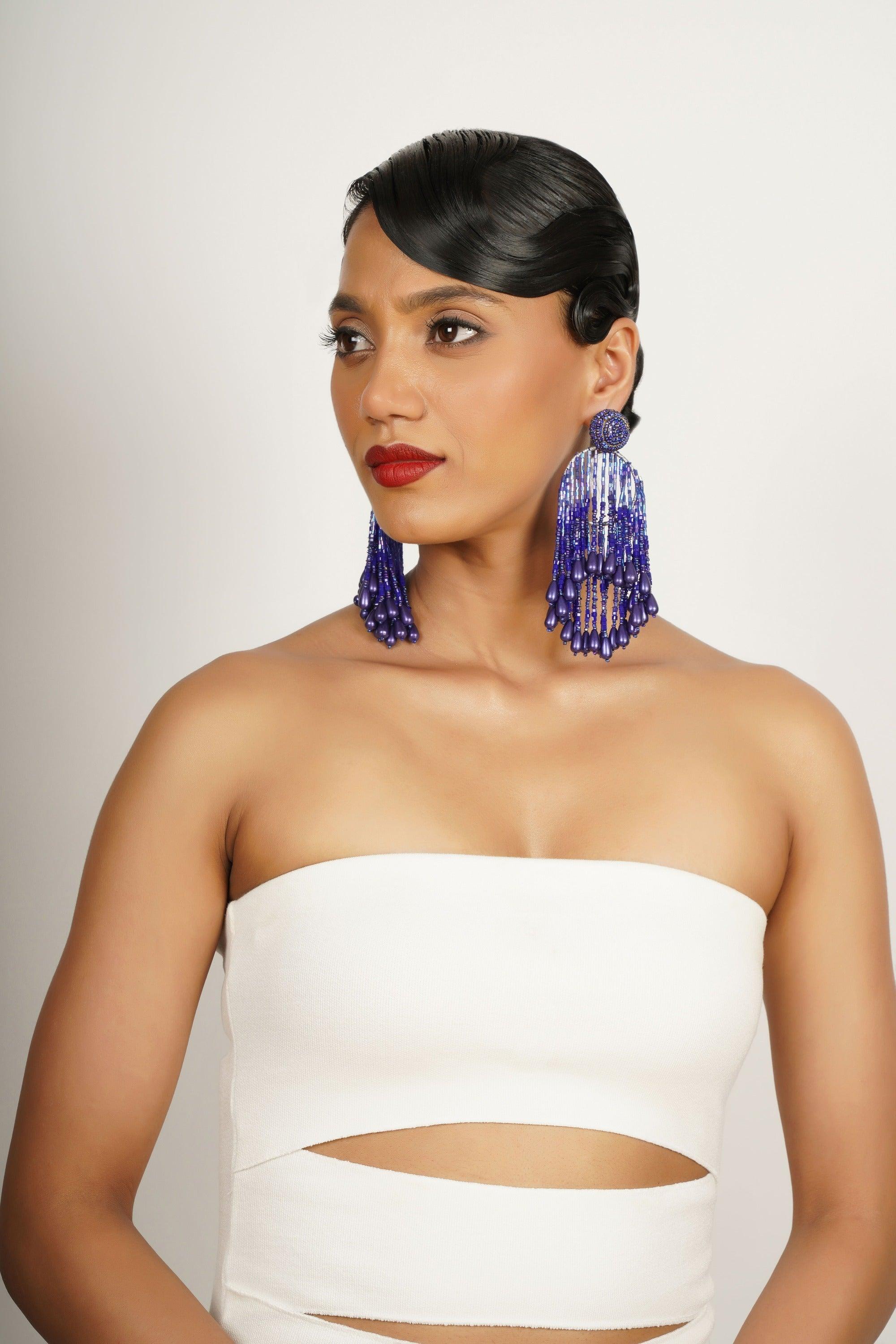 Sapphire Sky Hoop earrings