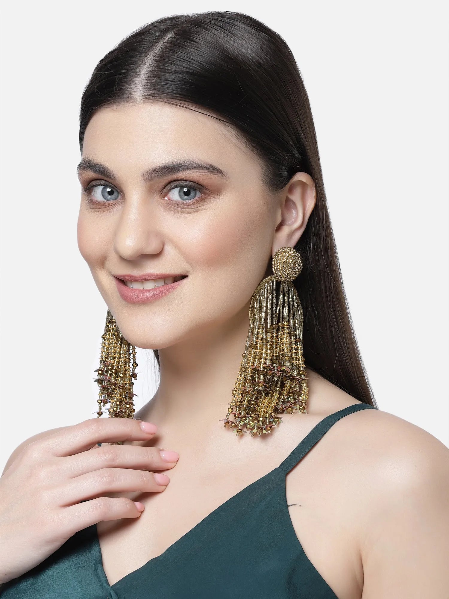  Gold Tassel Earrings