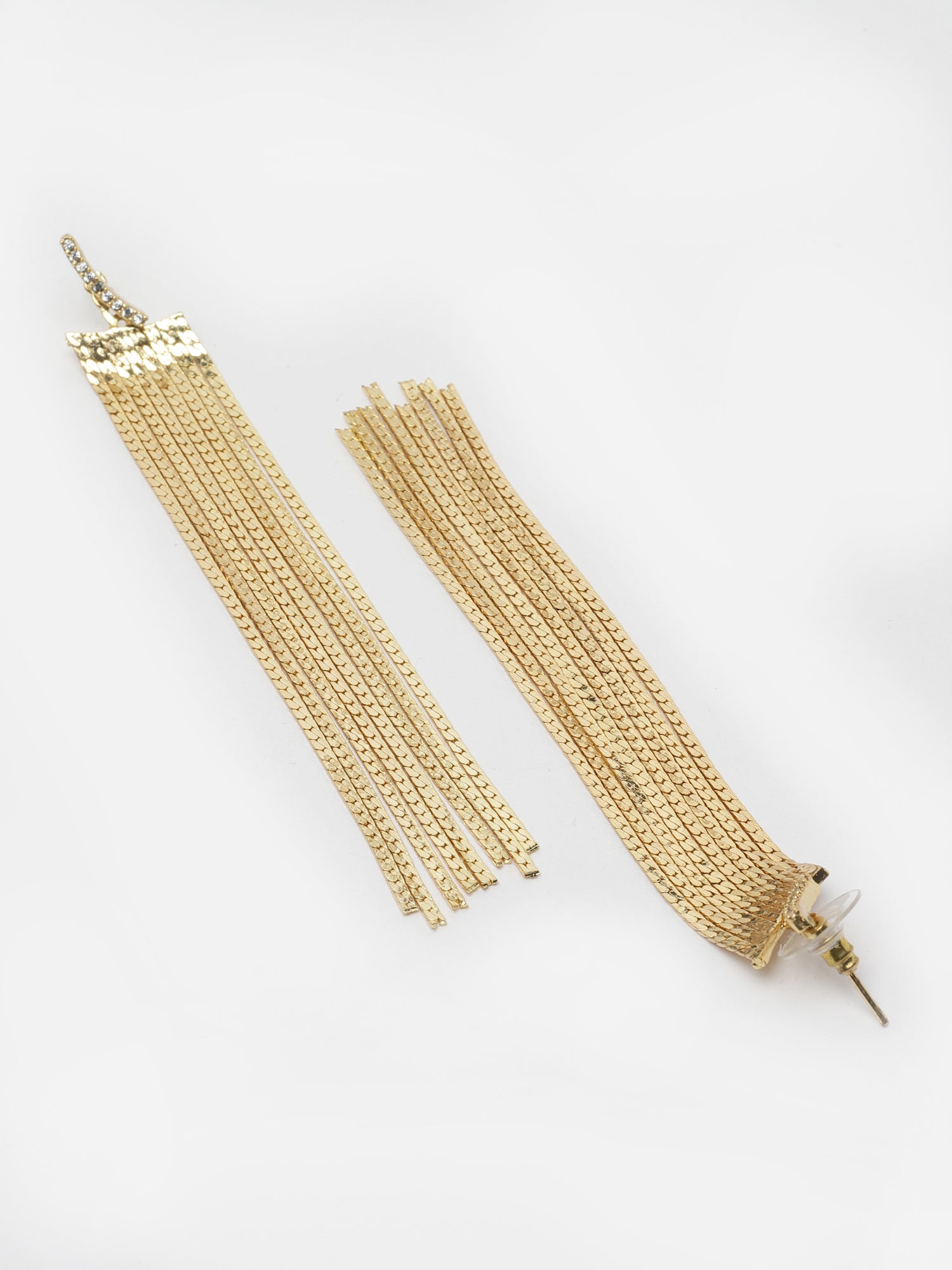 Multi Long Chain Earrings Gold