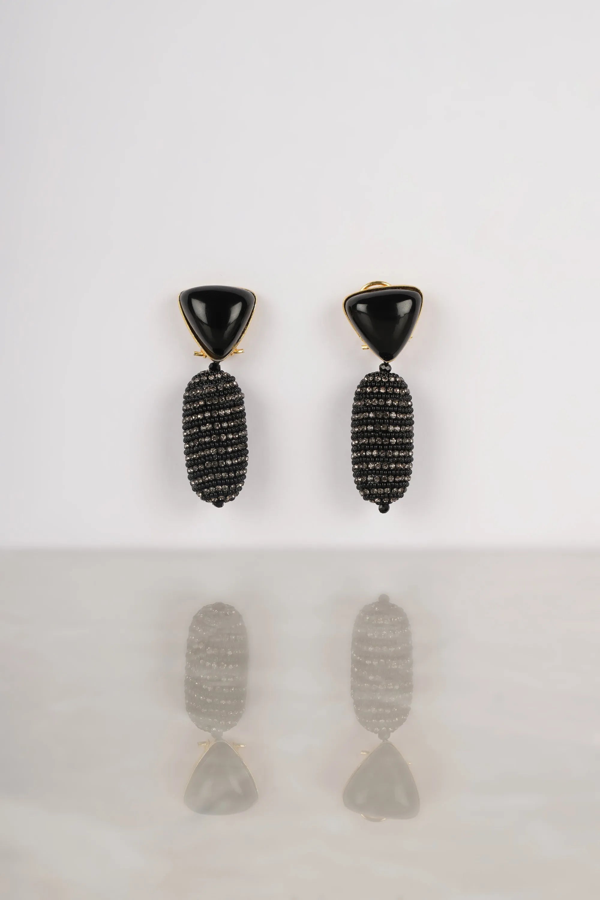 Black Beads Earrings