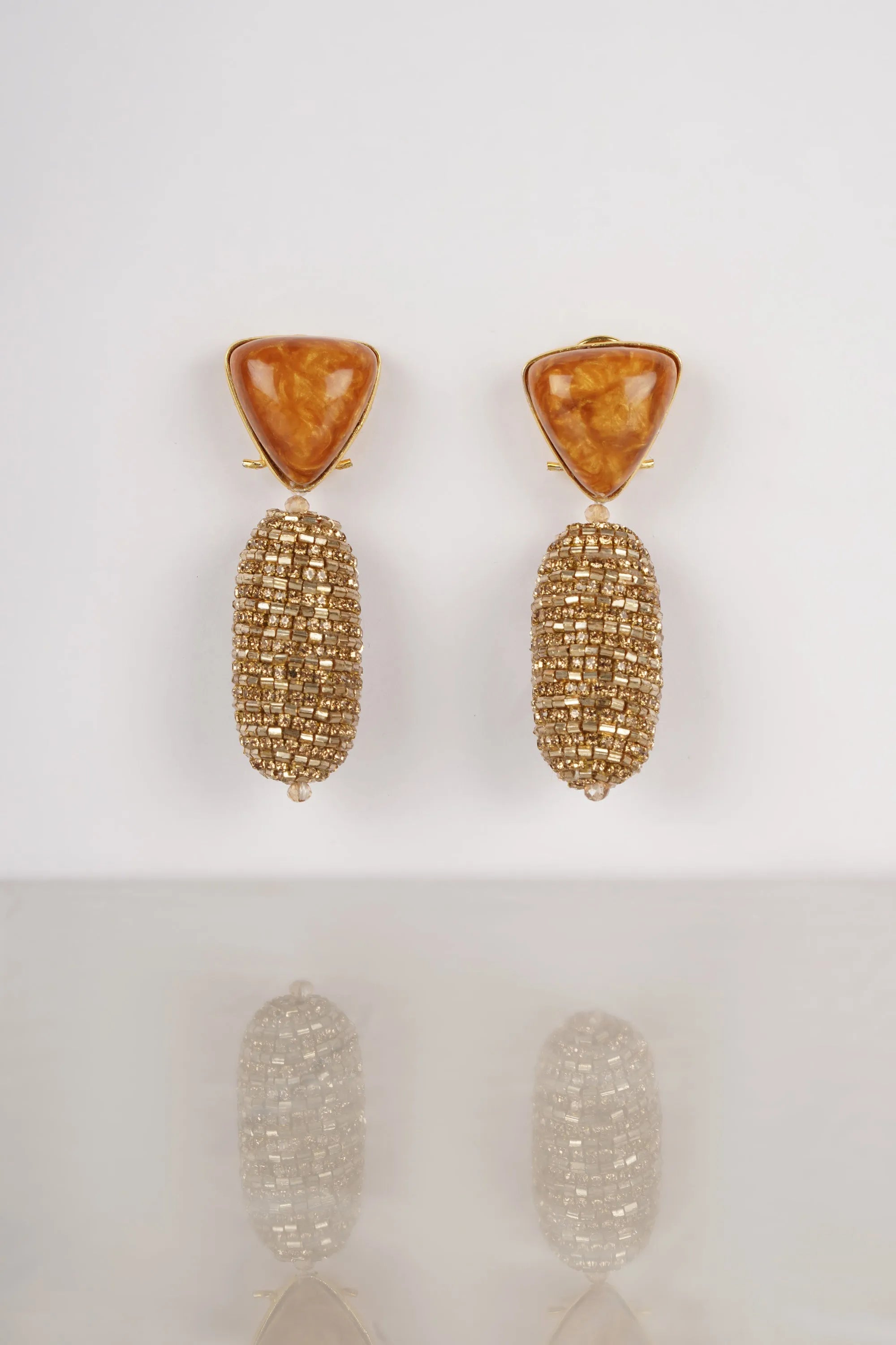 Gold Beads Earrings