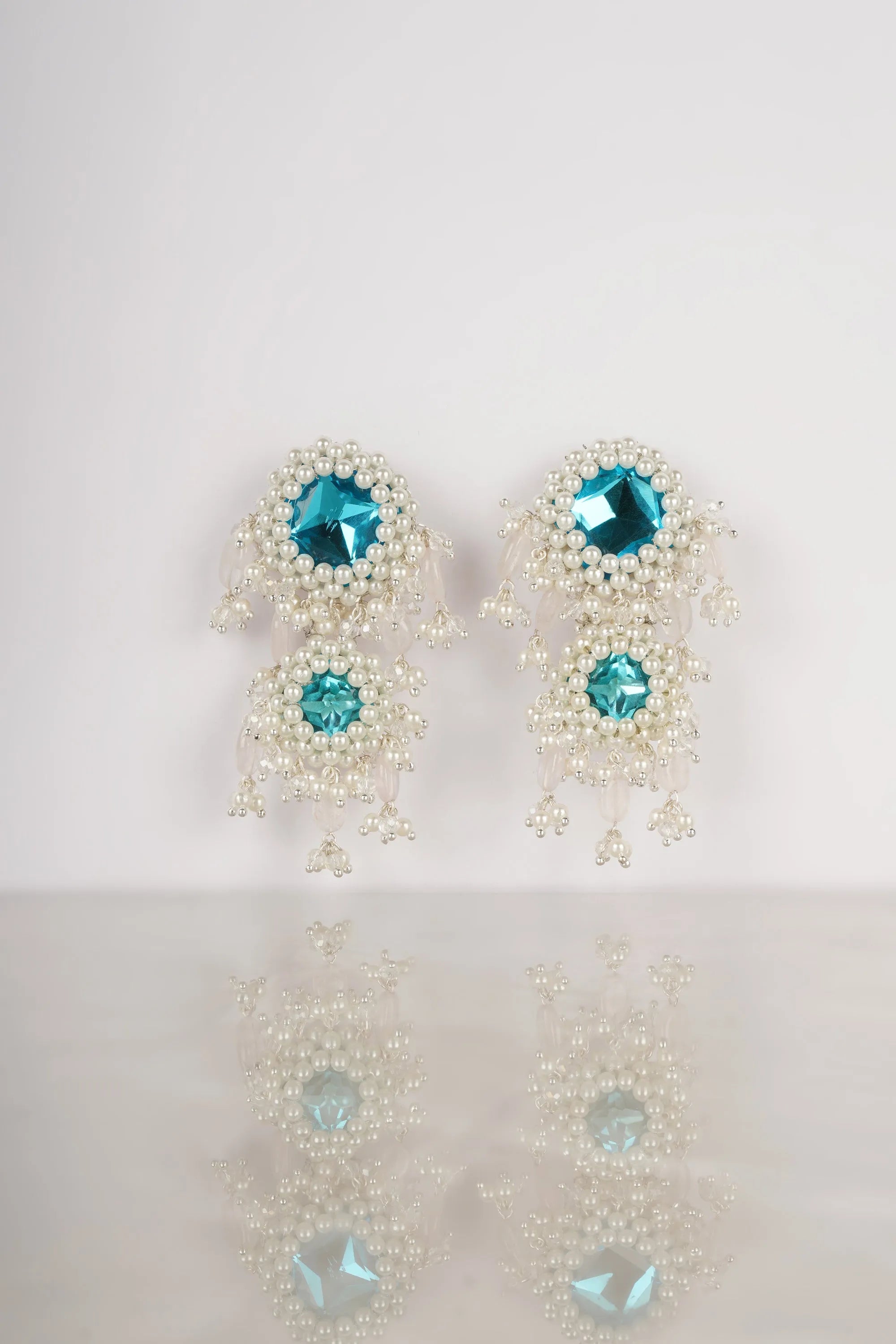 Blue Chandelier Earrings