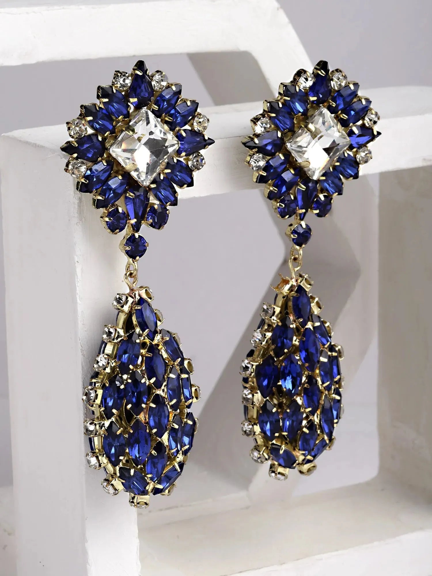 Blue Crystal Earrings