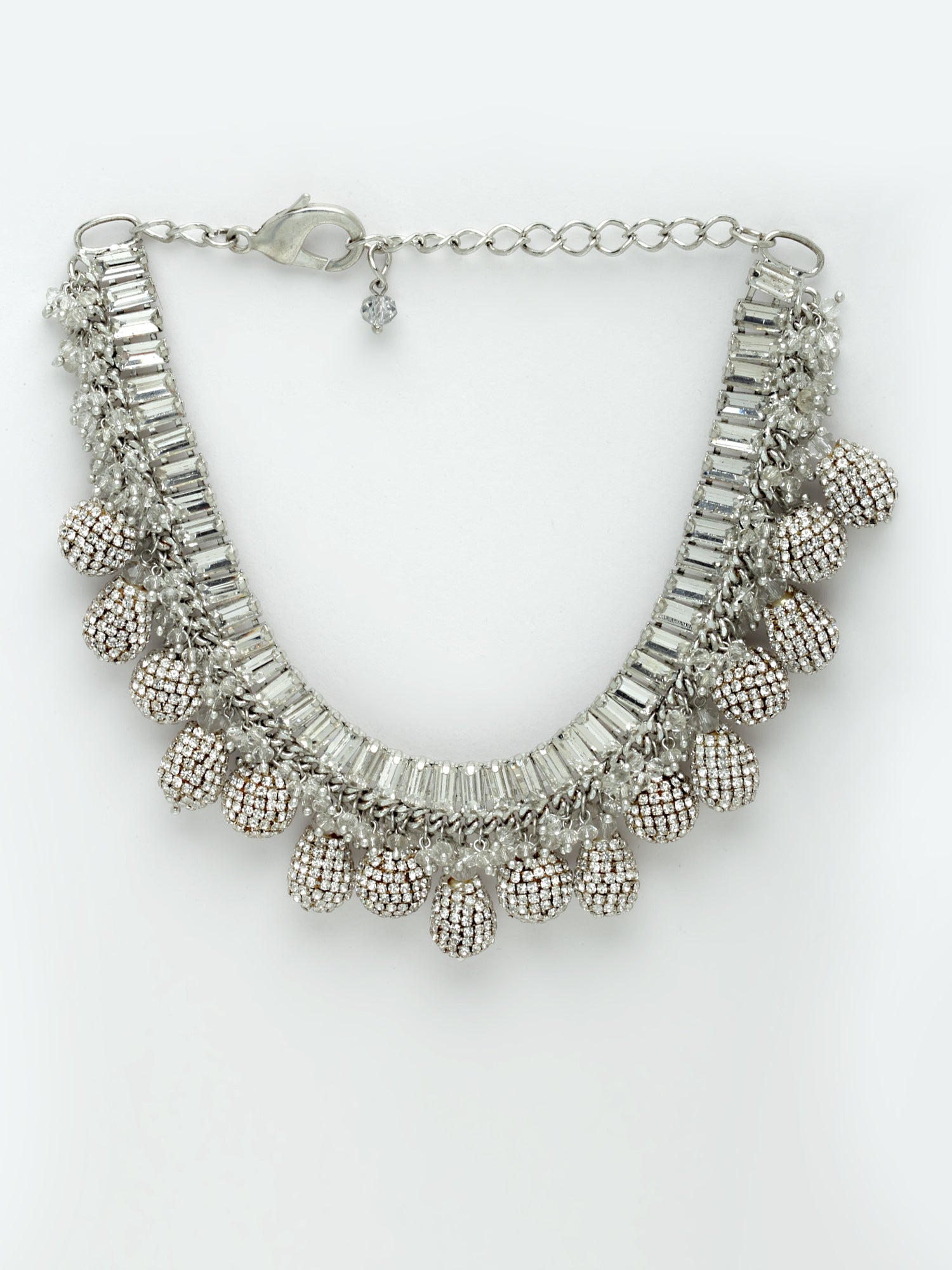  silver choker necklace