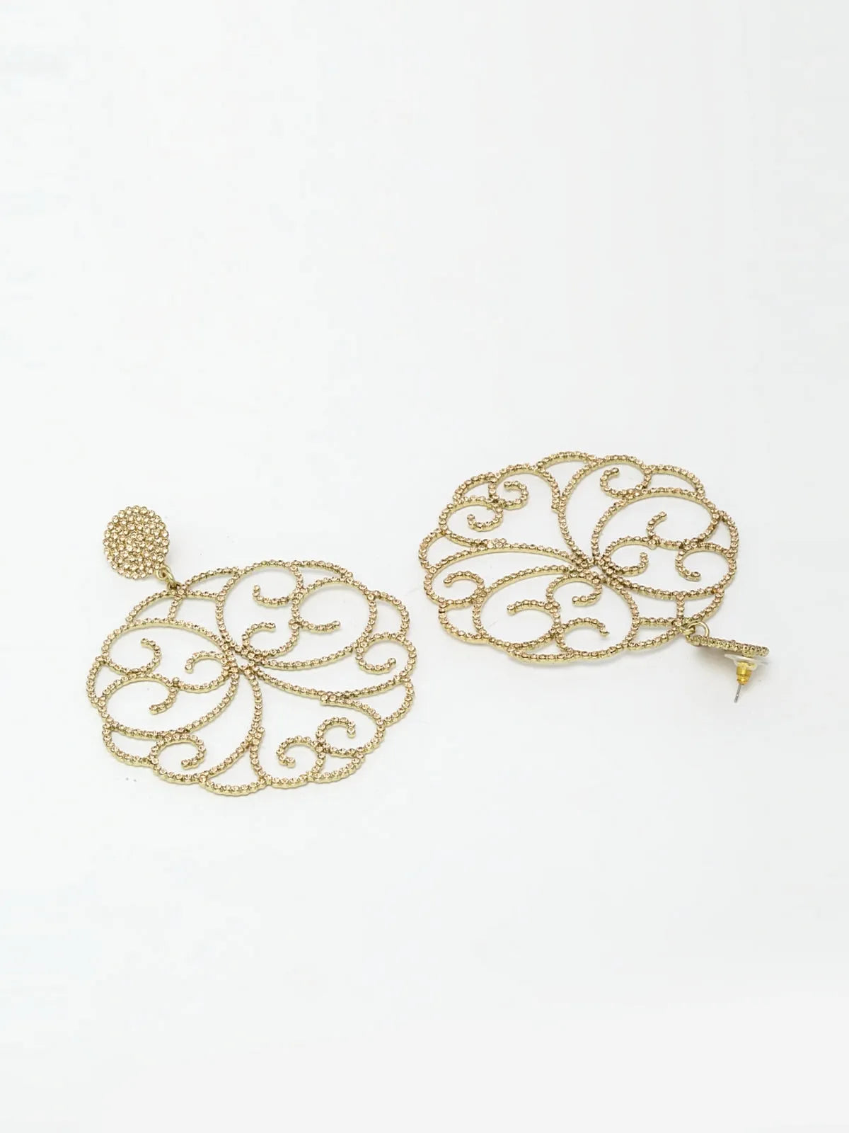 Gold Filigree Hoop Earrings