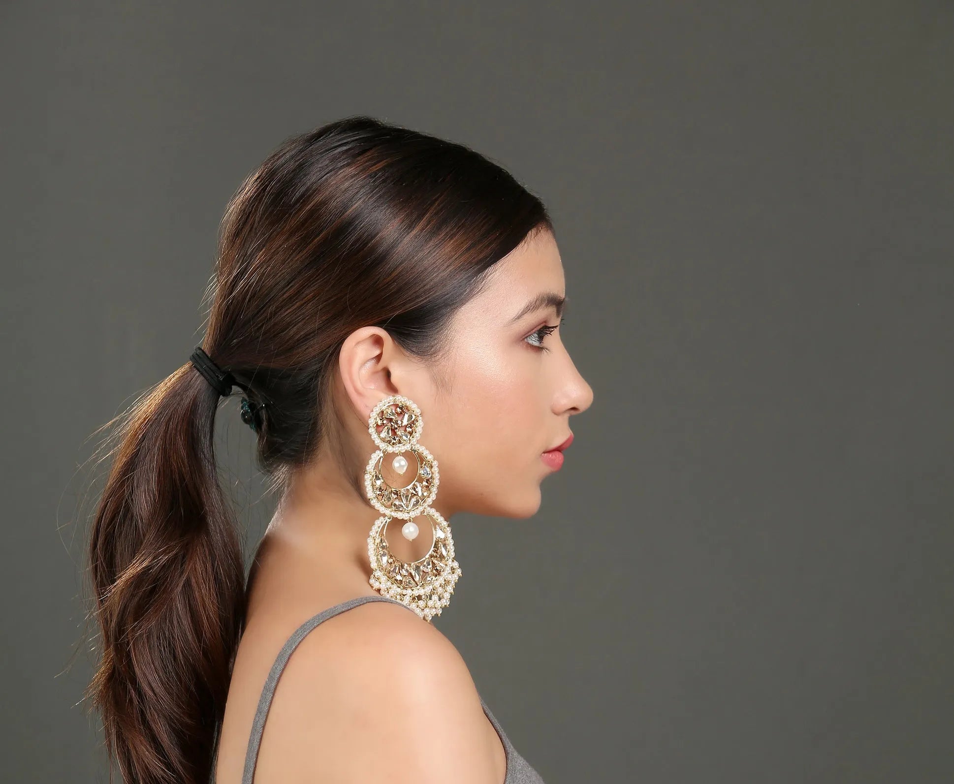 2 Layered Chandbali Earrings