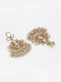 Gold Beaded Drop Earrings