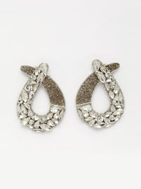 Teardrop-Shaped Drop Earrings