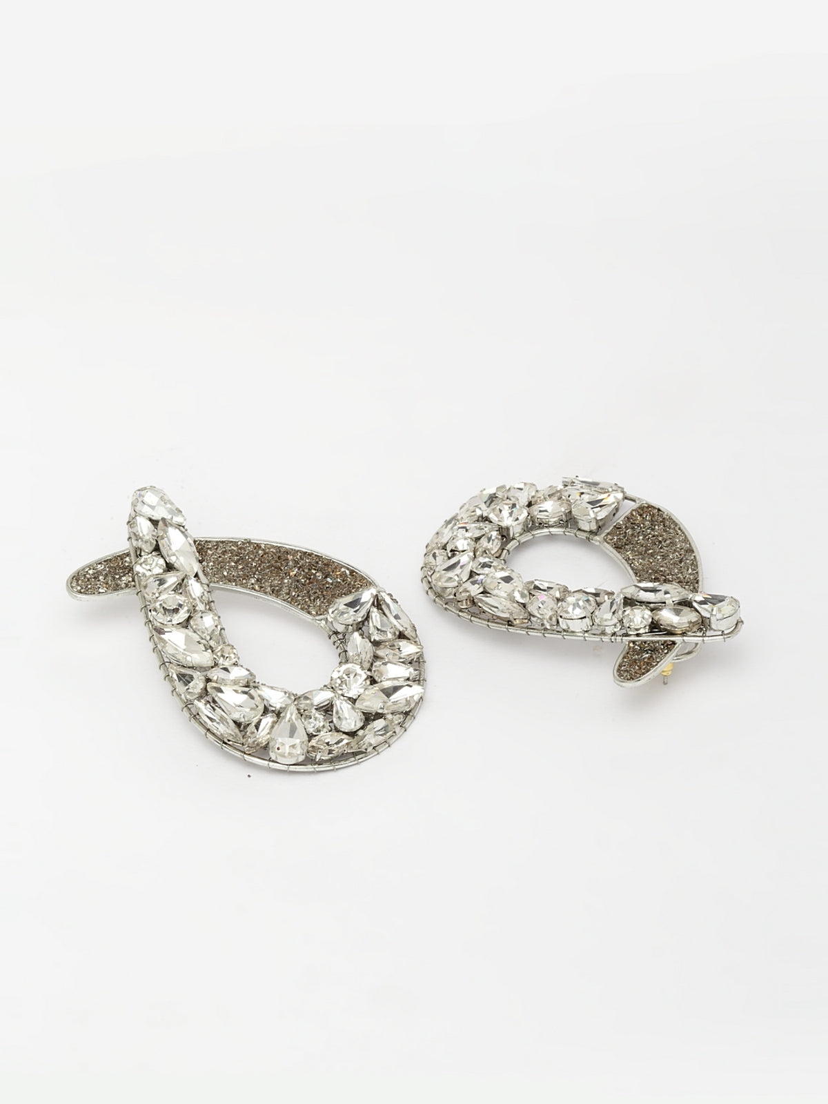 Teardrop-Shaped Drop Earrings