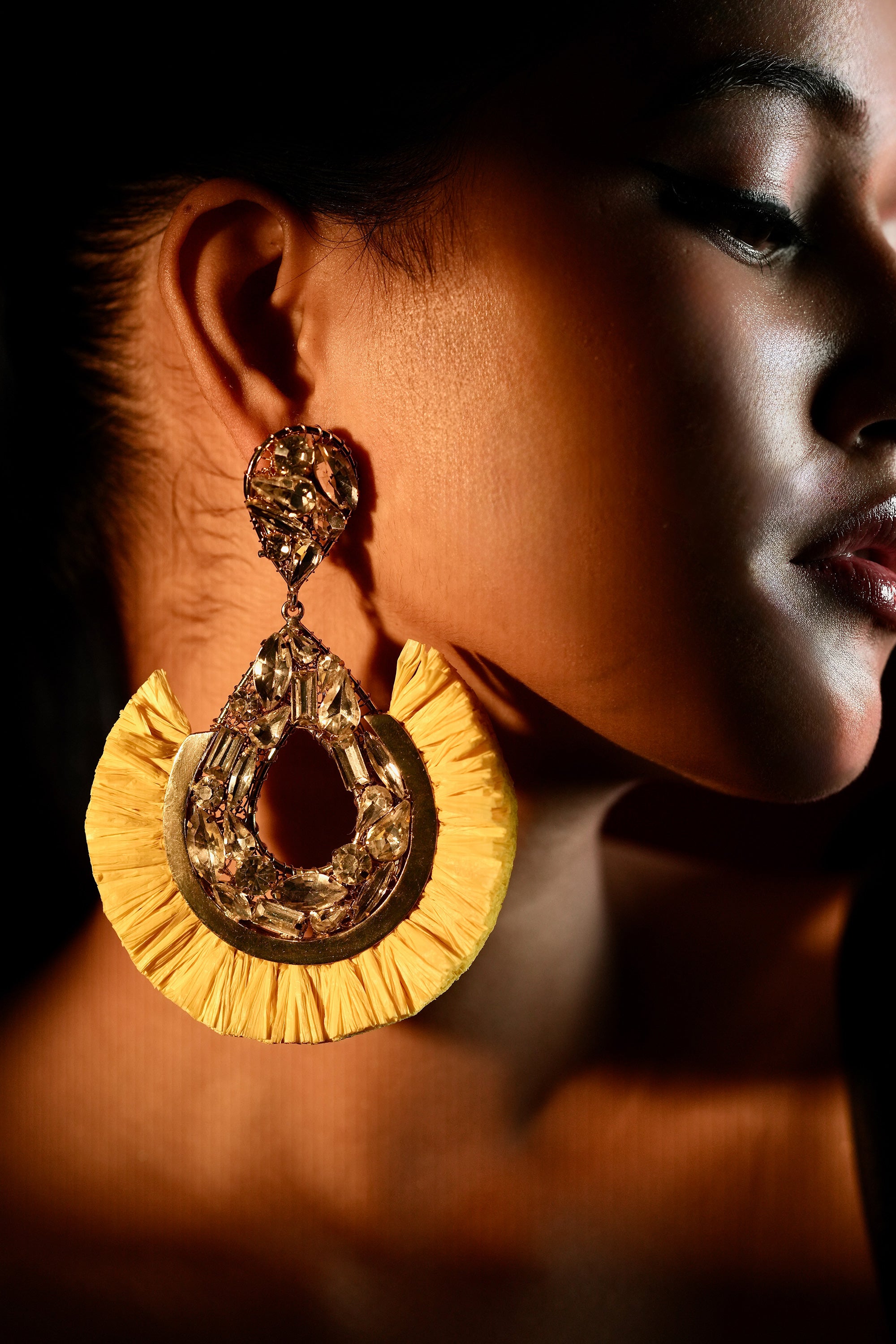 Sunflower Fringe Hoops