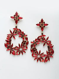 Red Amber Drop Earrings