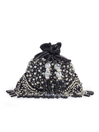 Black crystal potli - Bijoux by Priya