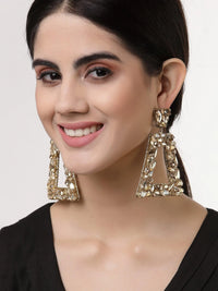 gold long earrings